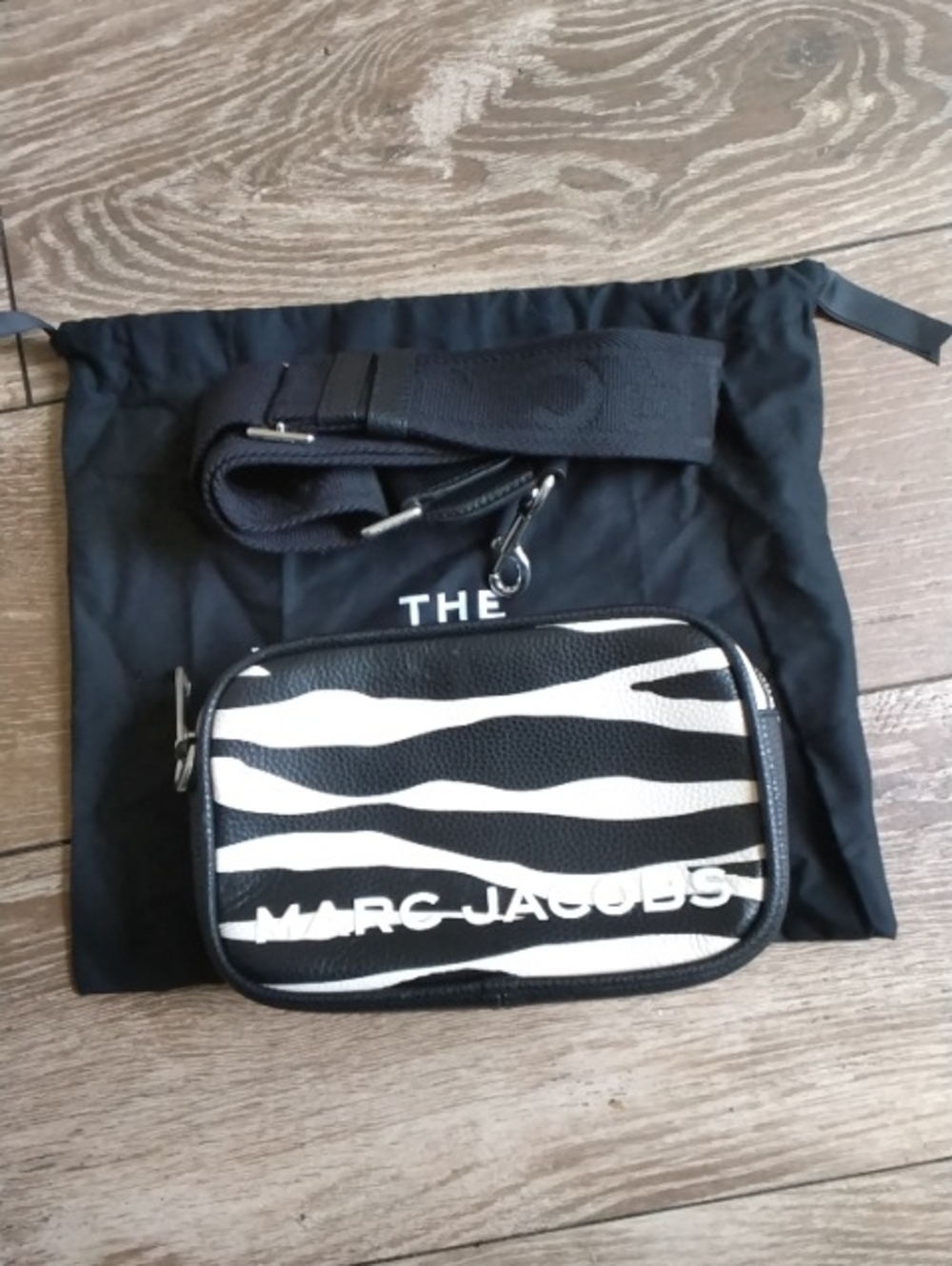 Marc Jacobs Black and White Zebra Print Belt Bag
